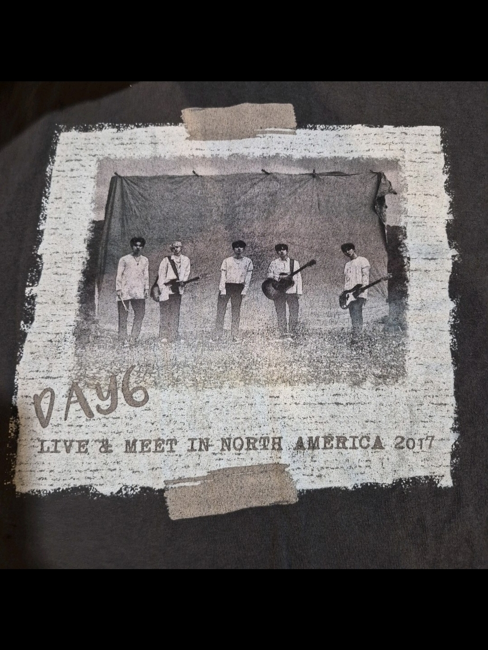 Gildan DAY6 Live & Meet in North America 2017 Tour Shirt Back Cities Adult M